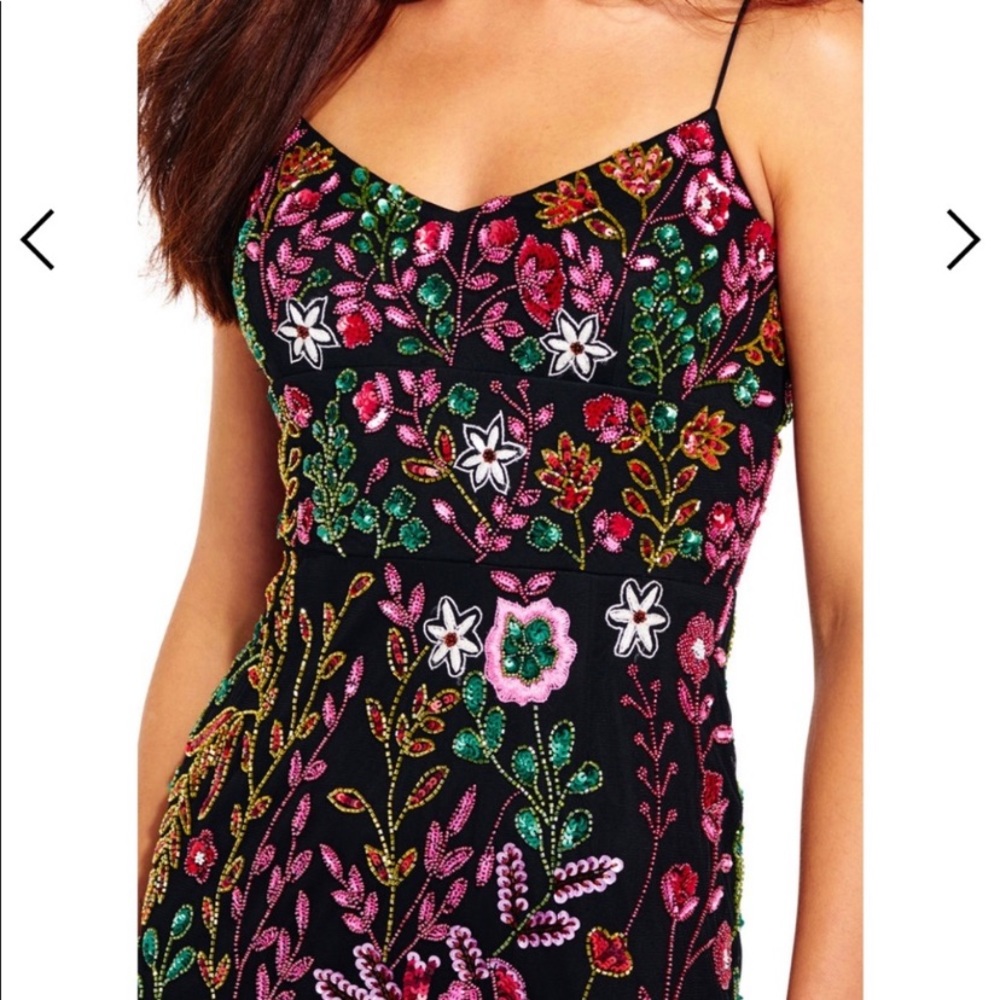 Adrianna Papell Formal Floral Beaded Gown!